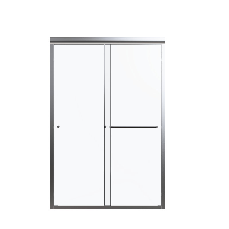 Porte de contournement l 48 po x H 72 po, verre trempé, cloison de salle de bain l 44 po à 48 po H, disposition