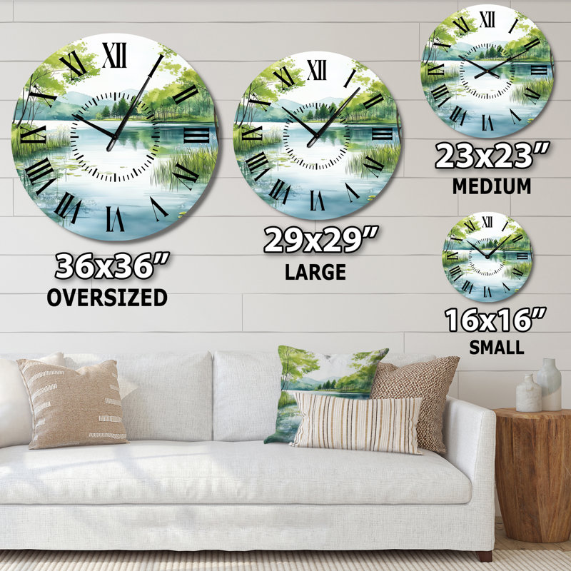 Très grande horloge murale Spring Lake, Surdimensionné