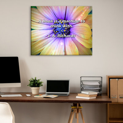 Artsy Quote "A book is a machine to think with." By I. A. Richards Gallery Wrapped Canvas