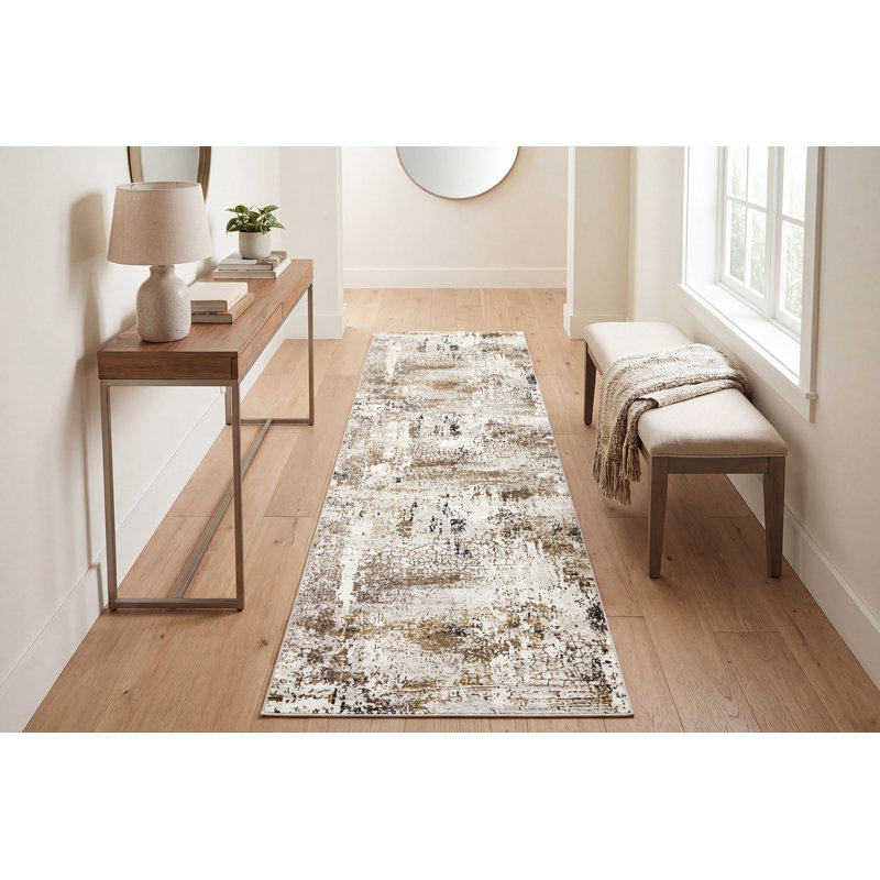 Tapis ivoire Shaniya, Tapis de couloir : 2 pi 2 po x 7 pi 7 po