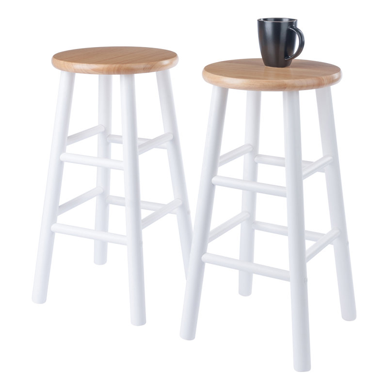 Cherlin 2-Piece Counter Stools, White/Brown, Counter Stool (24” Seat Height)
