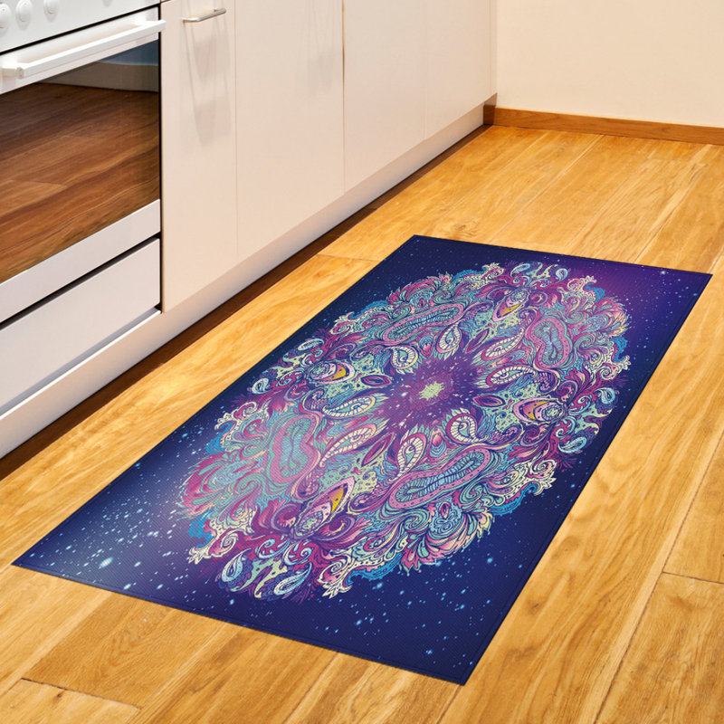 Ethnic High Density Long Fiber Poly Threads Decorative Area Rug Carpet, Rectangle 2'7" x 5'