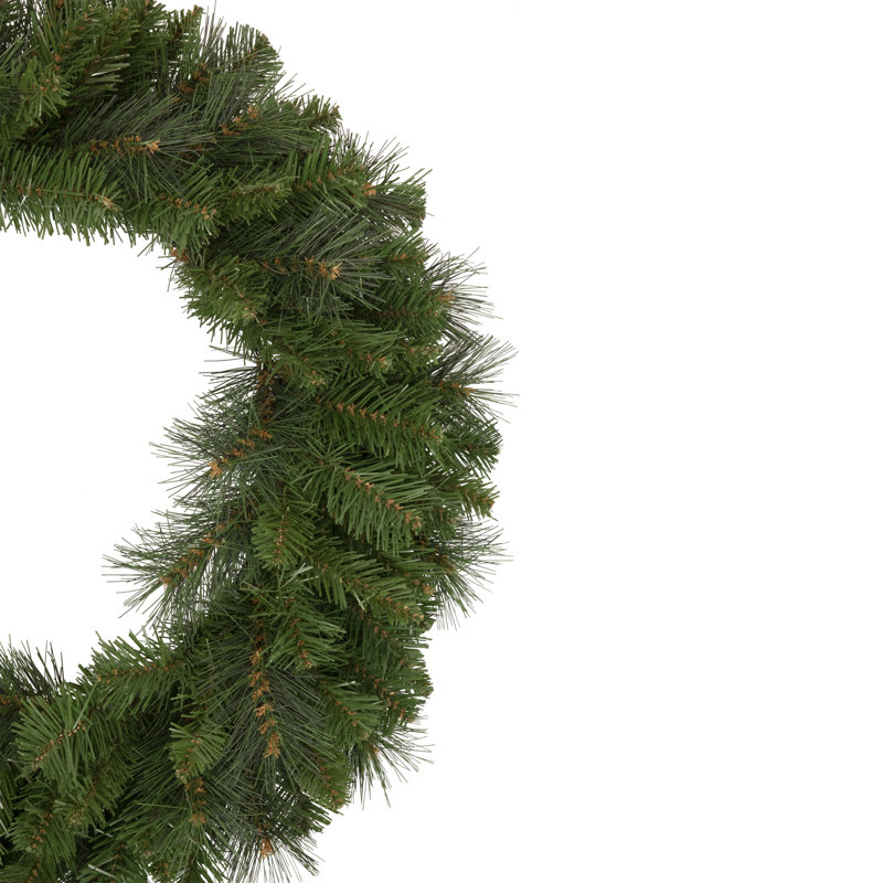 Couronne de Noël artificielle mixte en pin 24 pouces non éclairée