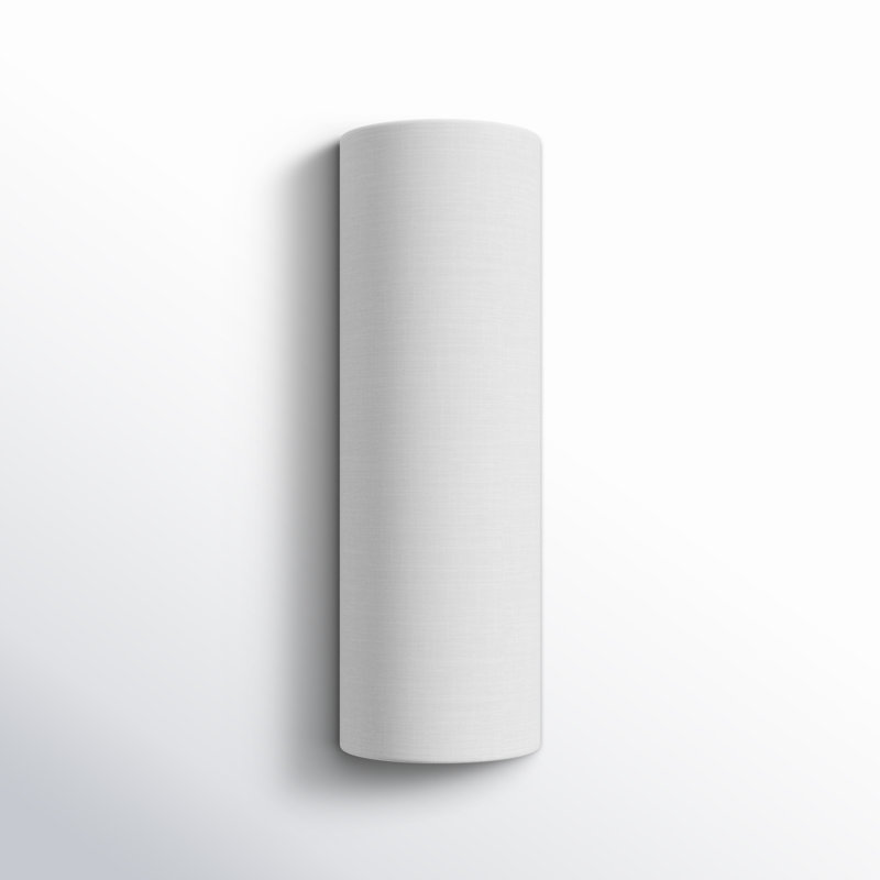 Everie LED Flush Mounted Sconce, White Linen