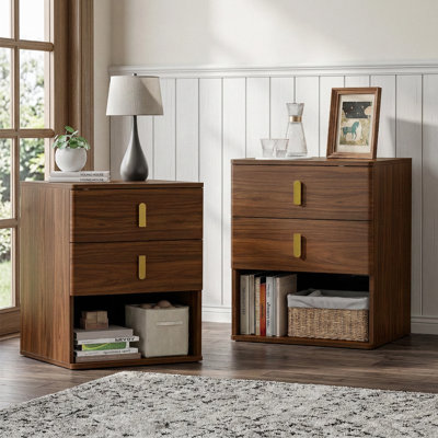 19.7''W 2-Drawer Nightstand