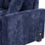 Lit convertible bleu marine, roues, hublots, pieds pour le salon avec roulettes et bleu, design polyvalent-1431972119