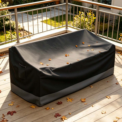 3-Seat Couch Cover – Heavy Duty 600D Waterproof Outdoor Furniture Cover with Elastic Hem & Vents