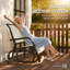  Banc de patio double pouvant servir de causeuse avec structure en acier thermolaqué pour la cour, le jardin ou le porche Veronica-2093935720