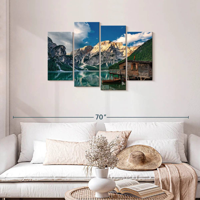 Dolomites d'Alvord Lake Braies, H 27 po x l 43 po