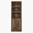 1 Doors Bookshelf With USB Port And 3 Open Shelves Bookcase Side Cabinet Storage Shelves-1747226590