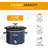 2 QT Compact Electric Slow Cooker with Removable Ceramic Pot and Glass Lid-Blue-136922115