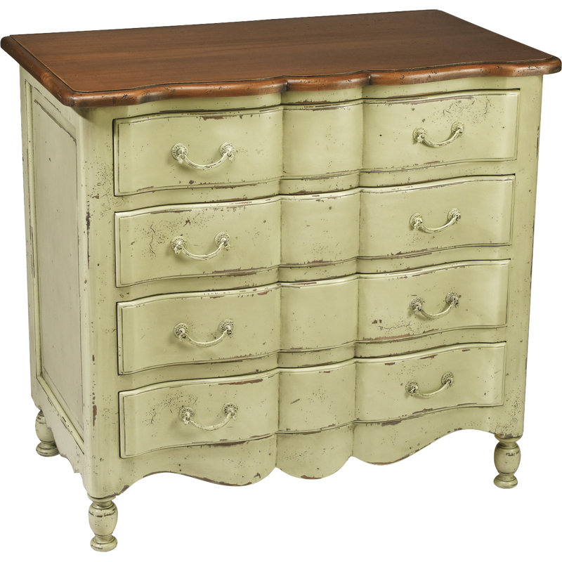 Commode décorative 4 tiroirs, Parchemin