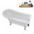 58" Streamlin Clawfoot Tub,Tray,Drain, Clawfeet-101628928-102219861