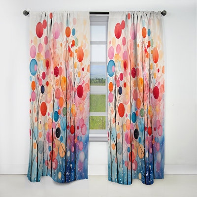 Cambon - Rideau Mid-Century - Rideau occultant abstrait - 1 panneau