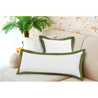 Contemporary Solid Color Stitched Hand-Made 100% Cotton Decorative Throw Pillow Cover