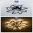 31in Contemporary Flower Shaped Ceiling Fan Low Profile LED Fan Chandelier-1534465667