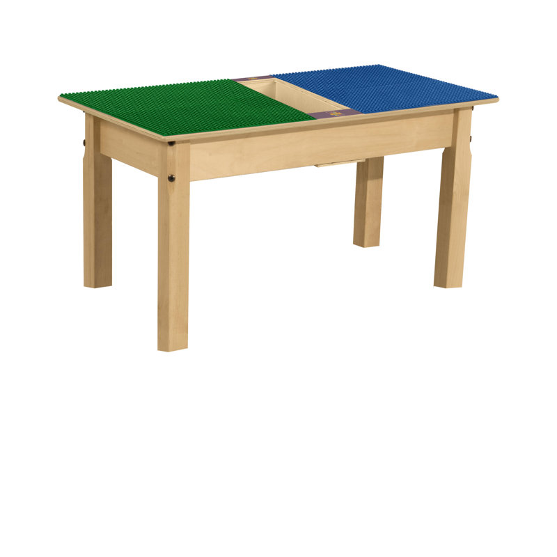 Table de jeu Time-2-Play, H 16,5 po x L 35 po x l 15,5 po, Bleu / Vert