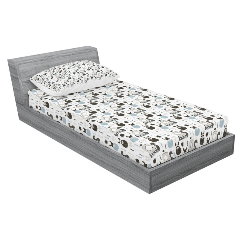 Microfiber Sheet Set, Twin Sheet Set with Fitted Sheet