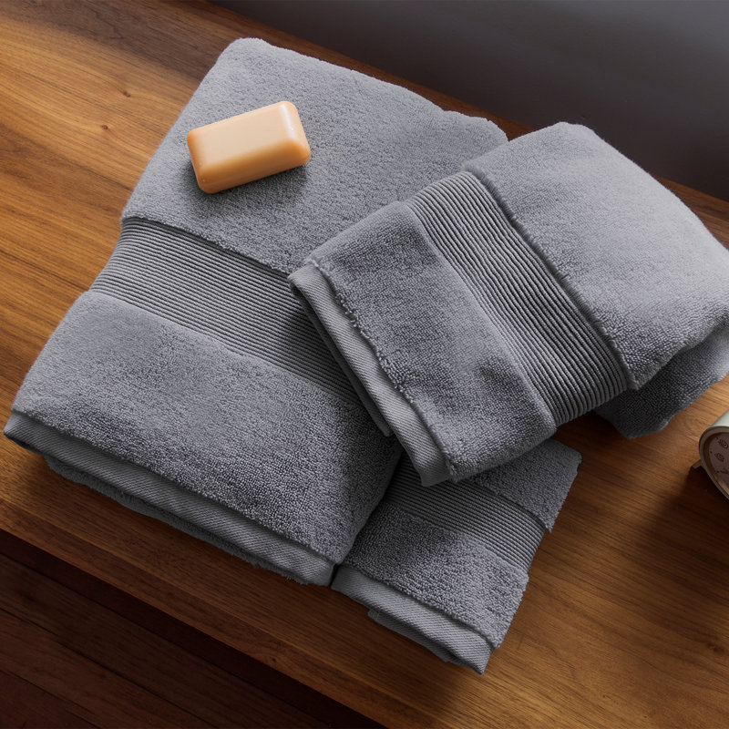 Cotton Blend Hand Towel, Gray
