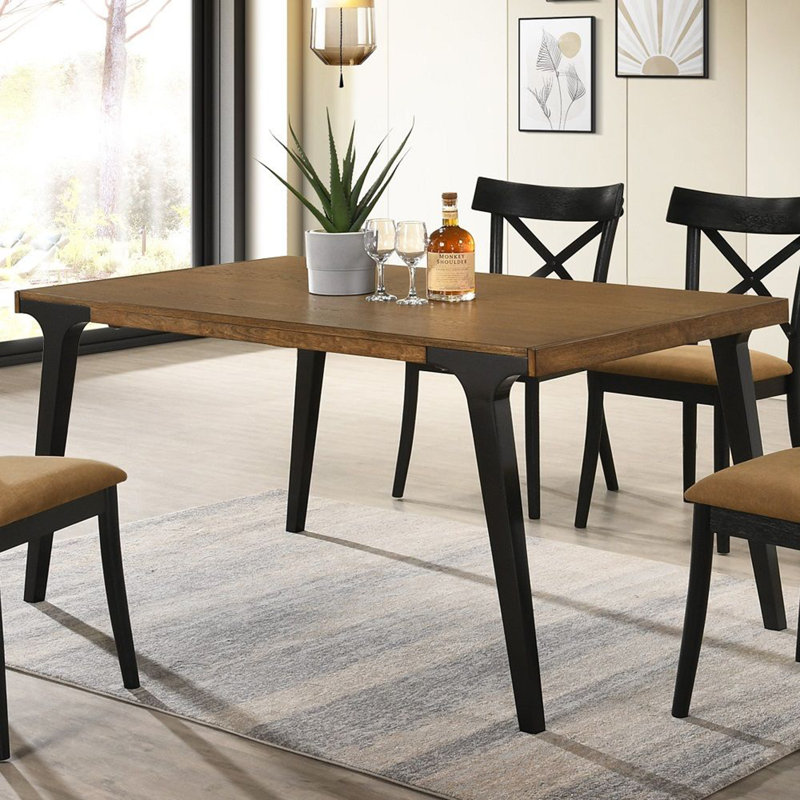 Table de salle à manger extensible Lianes, Brun