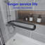Porte de douche coulissante double l 56 à 60 po x H 72 po, verre trempé ANSI / SGCC de 1/4 po (6 mm), empreinte digitale, conception résistante-121059873