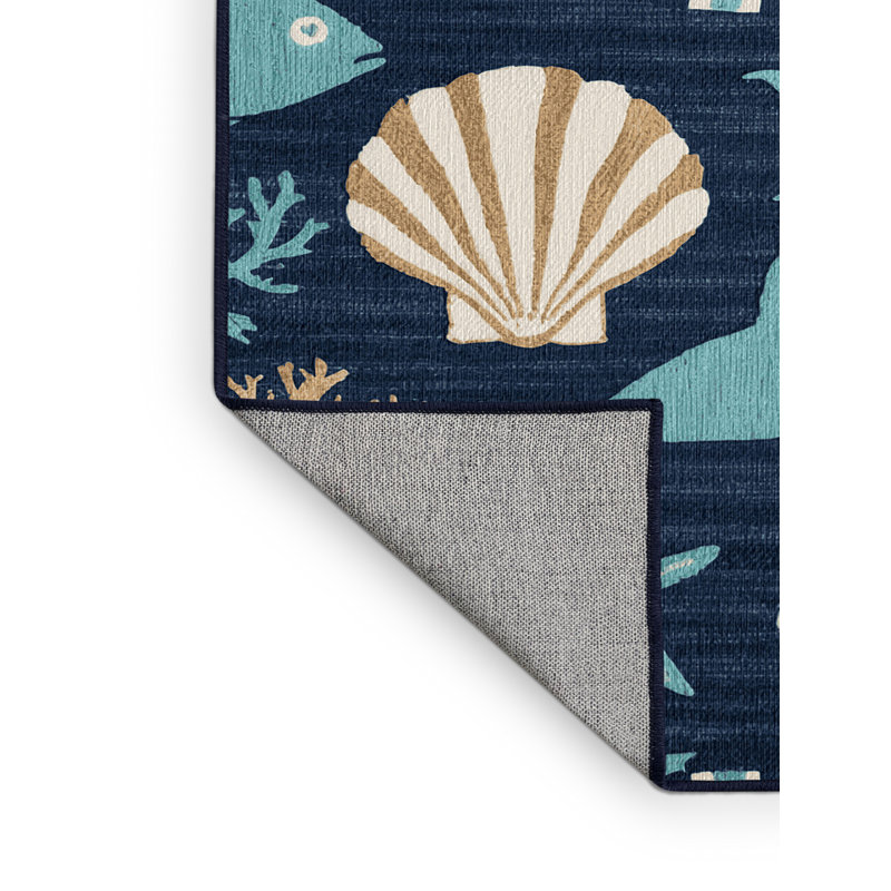  Tapis nautique lavable stylisé, Rectangulaire 2 pi x 3 pi