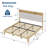 King Size Storage Headboard Boucle Bed Frame, Upholstered, 2 Shelves, Built-in Charging Station, Sturdy Wood Slats, Noise-Free, Easy Assembly, No Box Spring Needed, Pure White-1800950526-1800950520