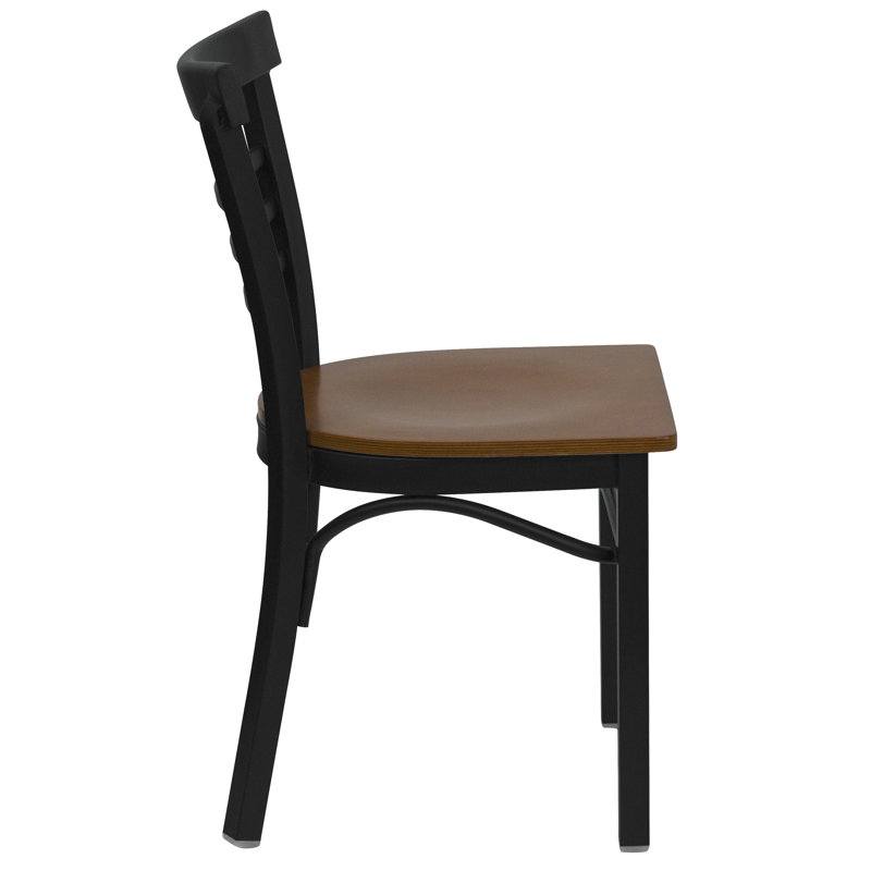 Chaise de restaurant en métal Prompton, Cerisier