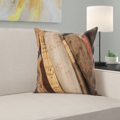 East Urban Home Old Books Throw Pillow