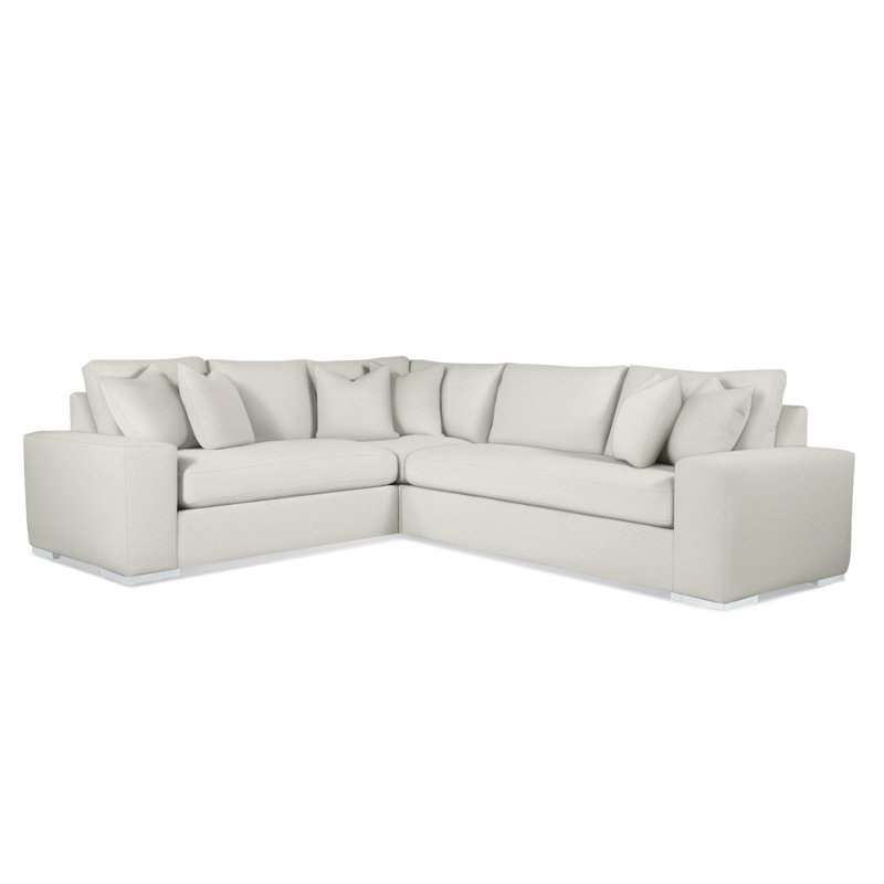 Canapé modulaire Memphis, Accoudoir à gauche (vu de face), Blanc givré, Rayures bleu marine 0220-61
