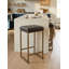 Tabouret de bar en cuir gris