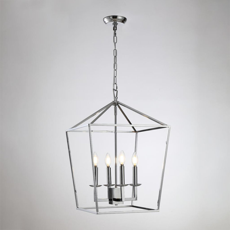 Luminaire suspendu géométrique 4 lumières Alexian, H 18 po x l 17 po x P 17 po