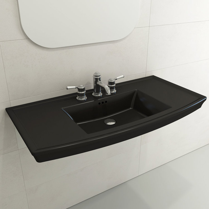 Lavita 20 in. L Bathroom Sink, Matte Black