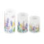 3 Piece Unscented Pillar Candle Set