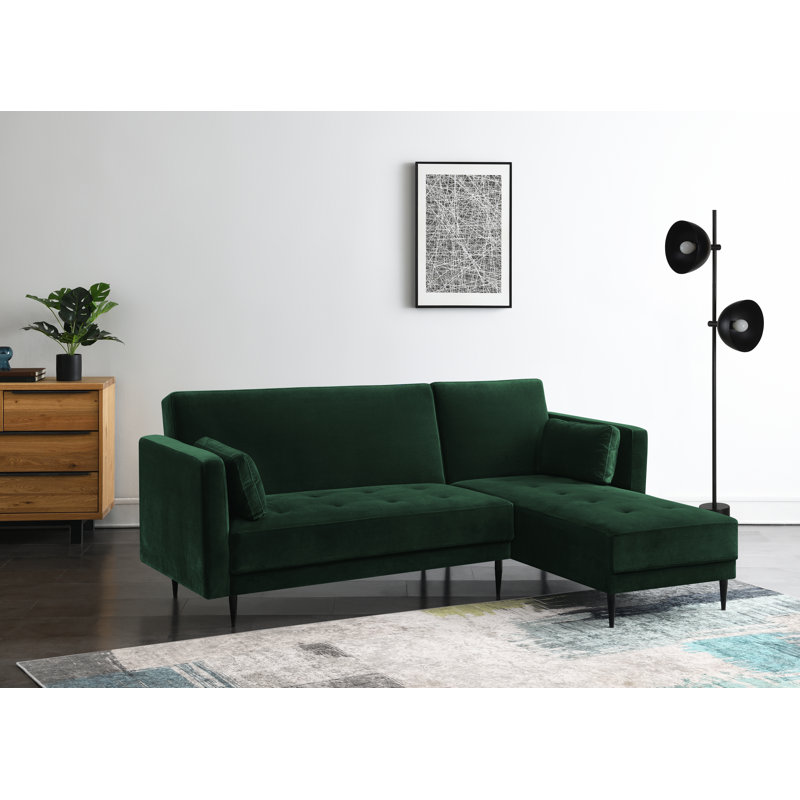 Brutus Sleeper Corner Sofa, Hunter Green