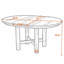 Table de salle à manger extensible ovale avec rallonge amovible et pieds réglables-268542578