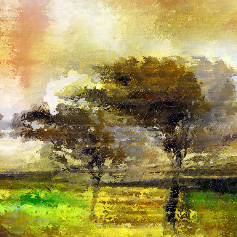 " Gust Of Wind " Painting Print, 36" H x 36" W