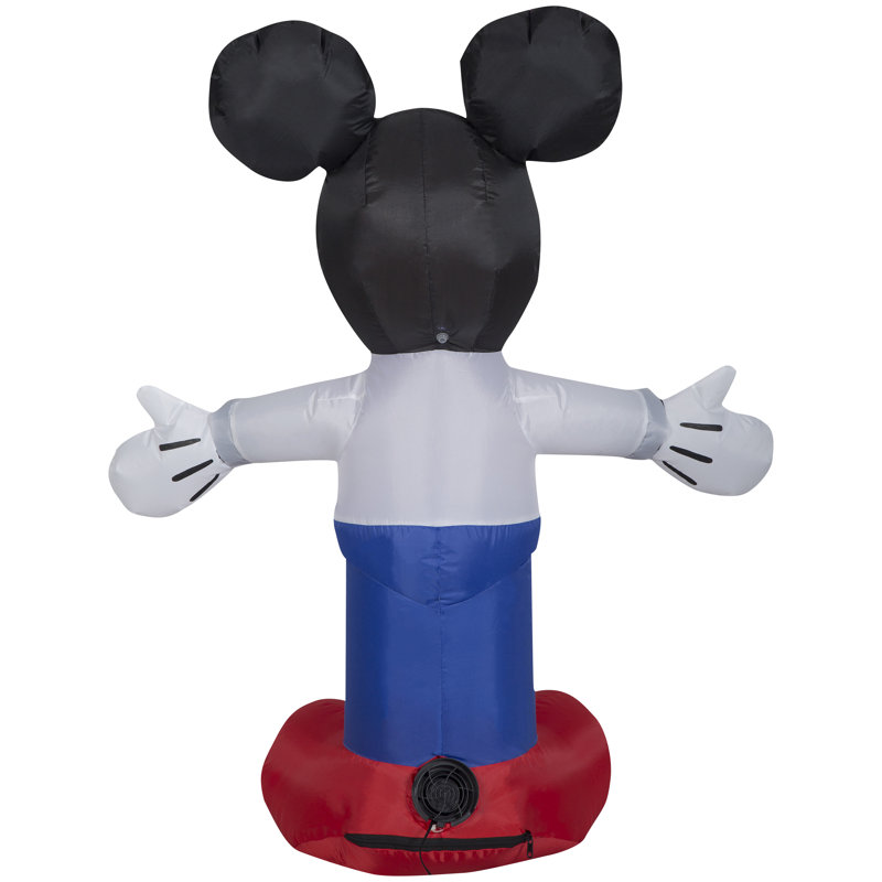 3.5 ft Tall Patriotic Mickey Mouse Inflatable Decoration