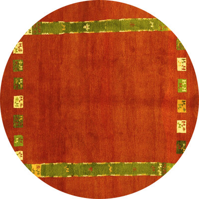 Tapis contemporains jaunes lavables à la machine 2797
