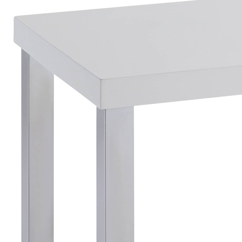 Table de bout haute brillance et chrome