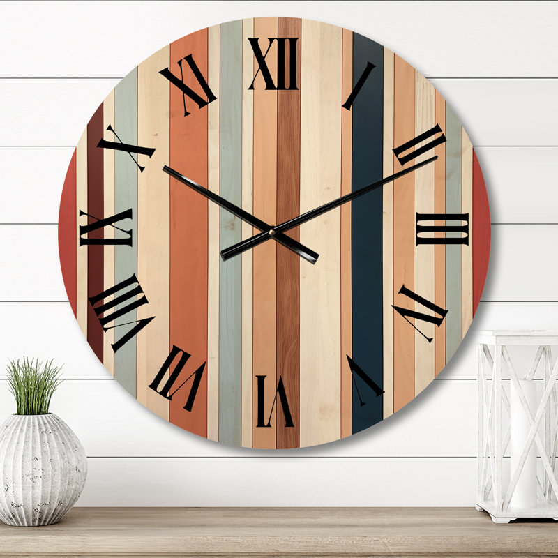 Horloge murale en bois massif Senoia, Moyenne