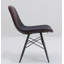 Chaise d’appoint en métal rembourré en cuir Cromer-1359754813