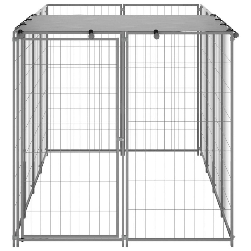 Cage pour chien VidaXL, Argent