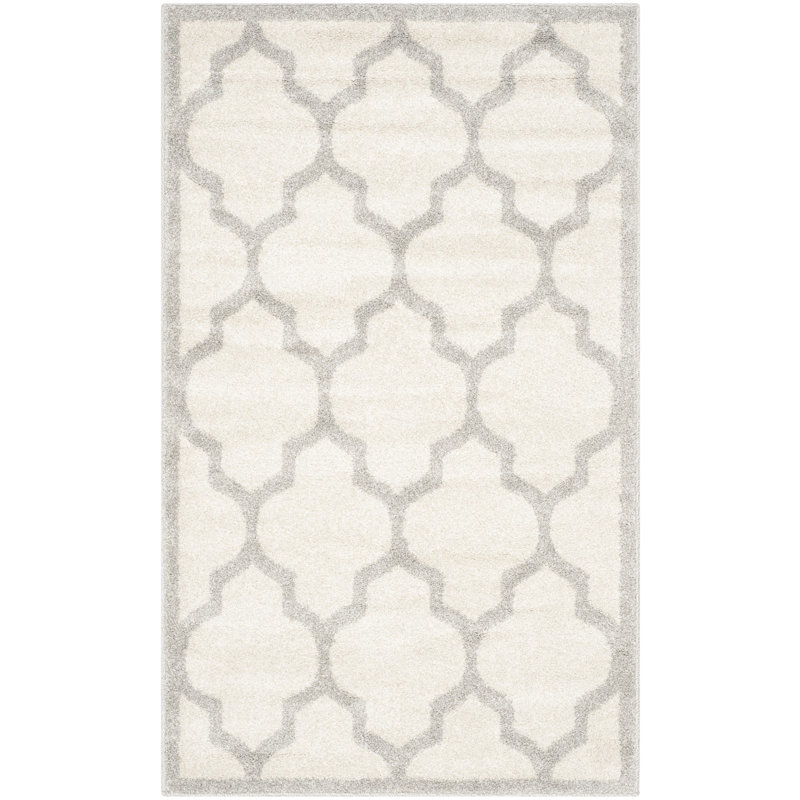 Tapis géométrique beige / gris clair Ammundsen, Rectangle 2 pi 6 po x 4 pi