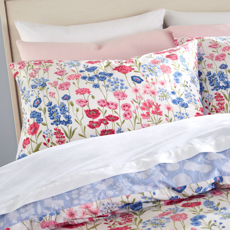 Olivia Floral 200 Thread Count Cotton Duvet Cover Set, Single - 1 Standard Pillowcase