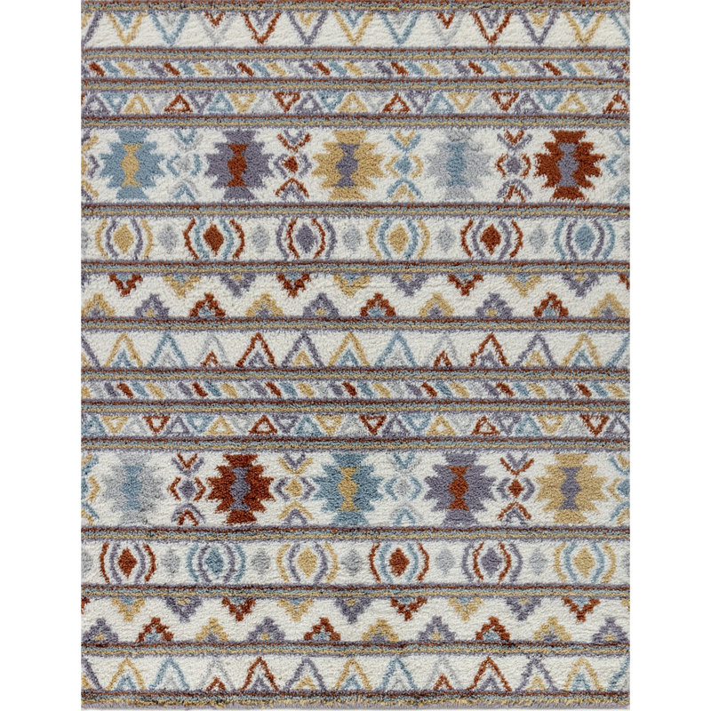 Loft Shag GC_CZY1008 Multi 7 ft. 10 in. x 9 ft. 10 in. Shaggy Area Rug, Rectangle 7'10" x 9'10"