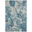 Leaves Turquoise Indoor/Outdoor Rug-84974696