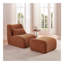 Méridienne moderne avec repose-pieds comprimé UpholsteinRecliner pour petits espaces Canapé d'appoint confortable pour salon, chambre à coucher ou appartement-106912548