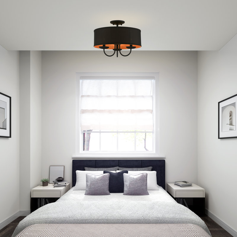 Byerley Semi Flush Mount, 12" H x 16" W x 16" D