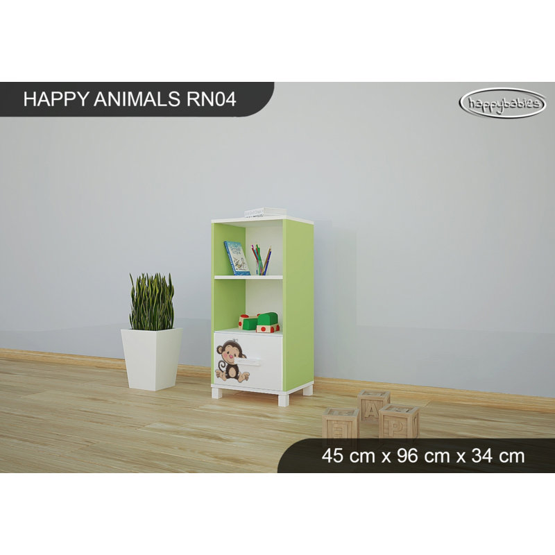 45cm W Animals Kids Cube, Green